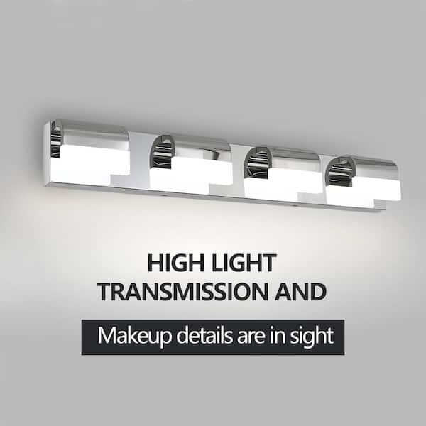 Sunpez 29.9 in. 4-Light LED Lights Over Mirror Modern Bathroom Vanity Lighting Bath Wall Lighting Fixture for Mirror Cabinets