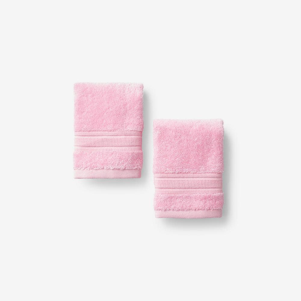 The Company Store Company Cotton Pink Lady Solid Turkish Cotton Wash Cloth (Set of 2)