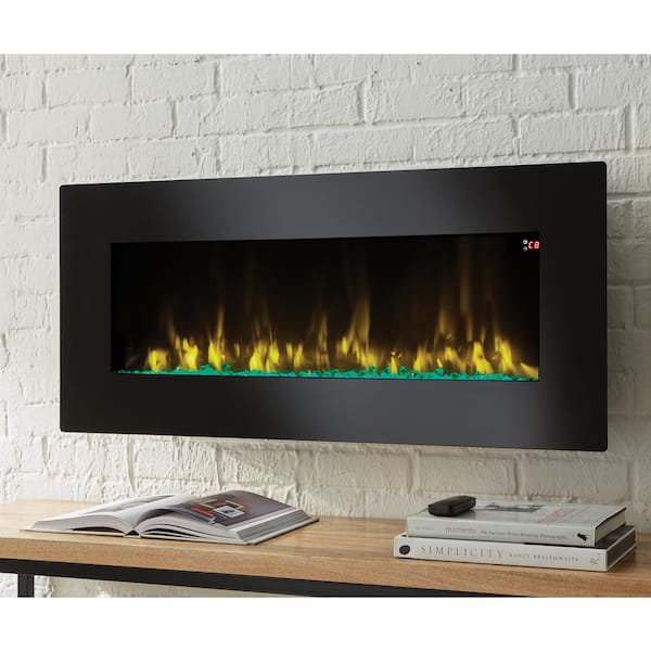 Home Decorators Collection 42 in. Infrared Wall Mount Electric Fireplace in Black
