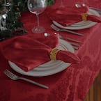 17 in. W x 17 in. L Barcelona Damask Red Fabric Napkins (Set of 4)