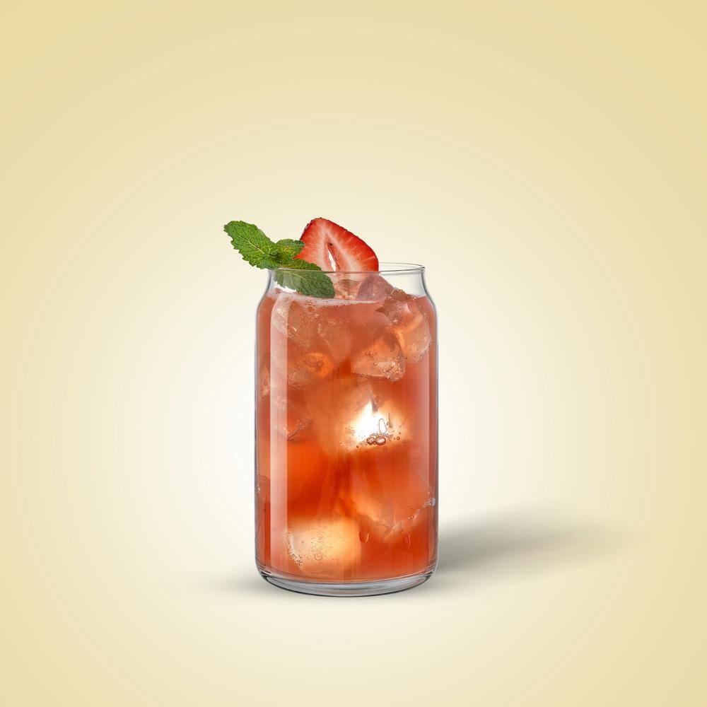 Clear Glass Can Shaped Tumbler Set, 17oz, Dishwasher Safe
