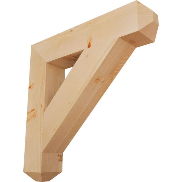 Ekena Millwork 5.5 in. x 32 in. x 32 in. Douglas Fir Traditional Craftsman Smooth Bracket