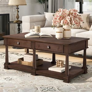 Steve Silver Troy 48 in. Medium Cherry Large Oval Wood Coffee