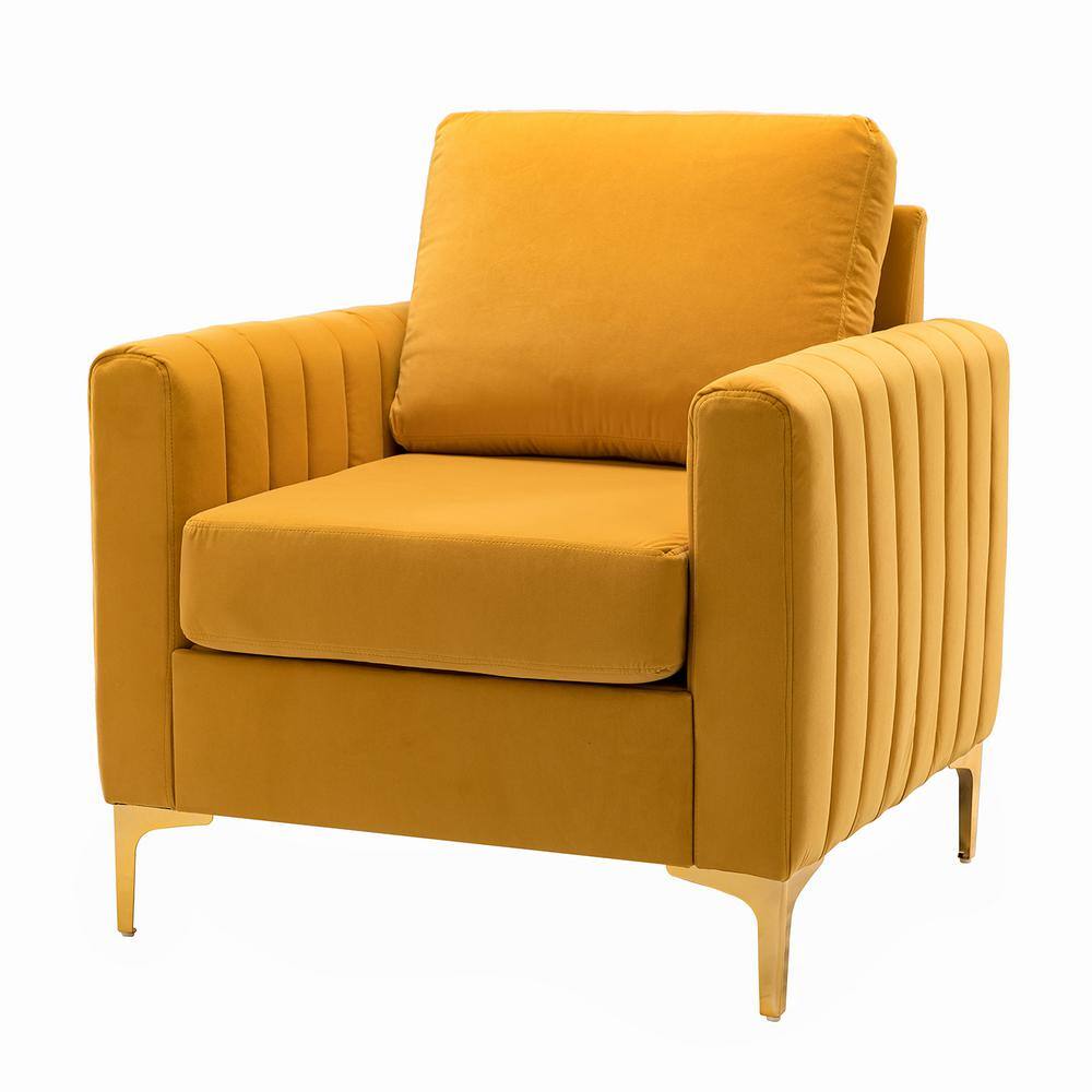 mustard club chair