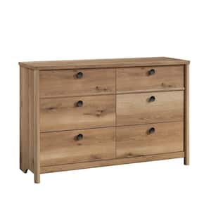 Dover Edge 6-Drawer Timber Oak Dresser 32.795 in. x 50.945 in. x 17.244 in.