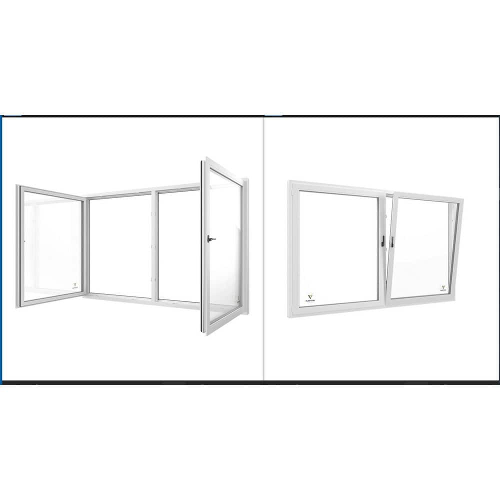 72 in. x 48 in. Right-Handed, Low-E, Triple-Pane, Replacement, Vinyl Window