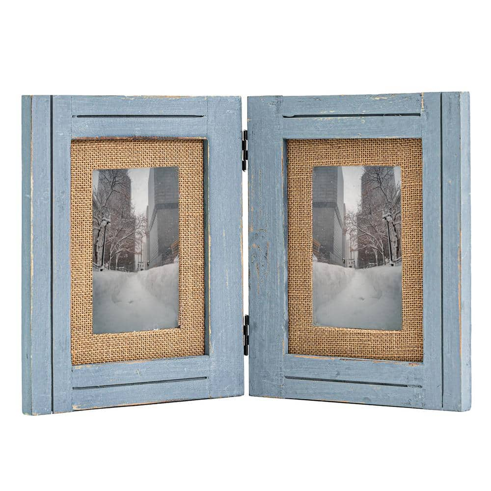 4X6 Walnut Double Sided Rotating Picture Frame For Parents And