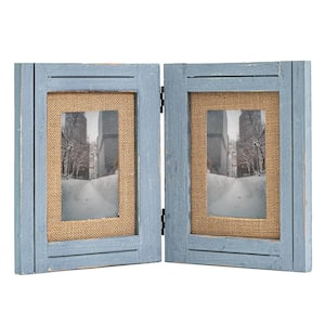 Rustic 8.5 in. x 10.5 in. Blue Picture Frame
