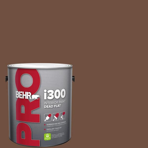 BEHR PRO 1 gal. #ICC-81 Traditional Leather Dead Flat Interior Paint