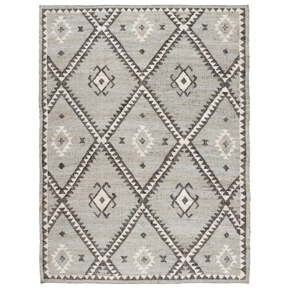 Bohemian Blue Nomadic 8' x 10' Flat Weave Area Rug