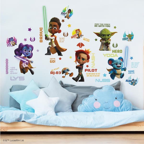 RoomMates 9 in. x 0.025 in. Multi-Colored Star Wars Young Jedi