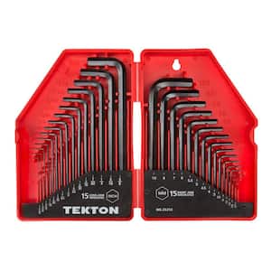 0.028-3/8 in., 0.7-10 mm Hex Key Wrench Set (30-Piece)