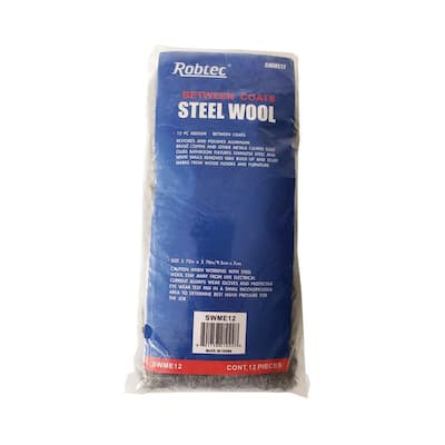 Grade #0 Medium Fine Steel Wool Pads (12-Pack)