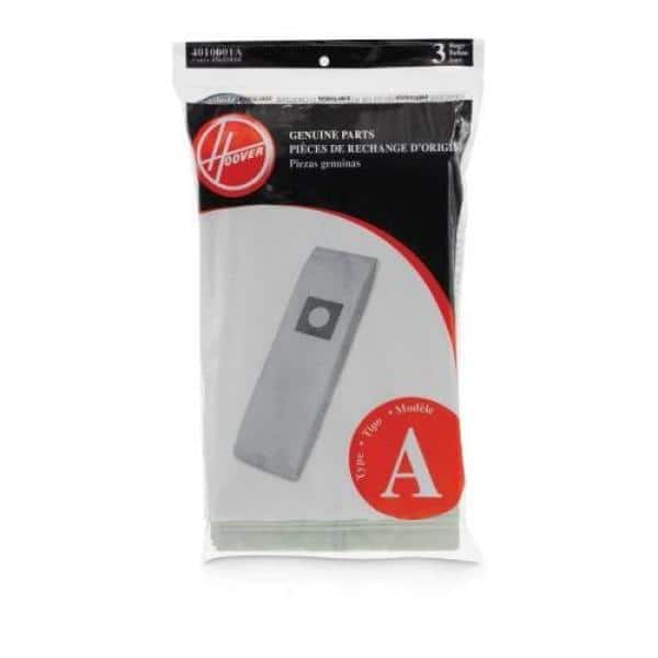 Type A Filtration Bags for Select Hoover Upright Cleaners (3-Pack), Fits Commercial Lightweight Bagged Upright Vacuums