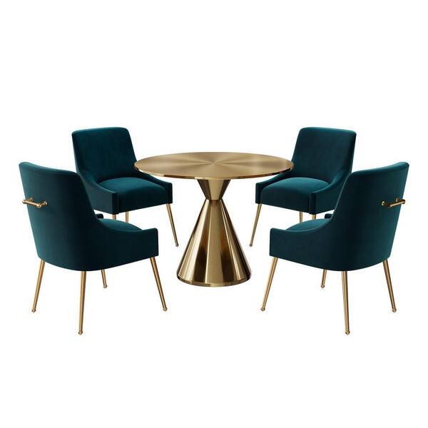 Set of 2 Turqouise Bucket Style Dining Chairs with Metalic Silver Base