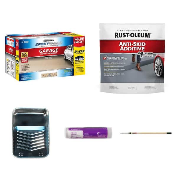 2.5 Car Tan Epoxy Garage Floor Coating Kit