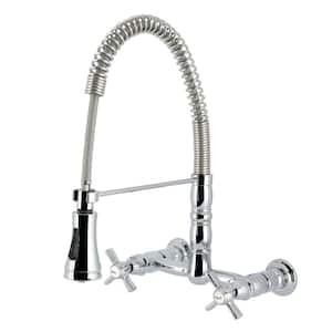 Millennium 2-Handle Pull Down Sprayer Kitchen Faucet in Polished Chrome