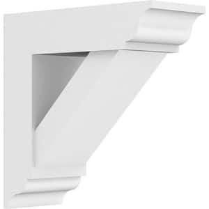 5 in. x 14 in. x 14 in. Traditional Bracket with Traditional Ends, Standard Architectural Grade PVC Bracket