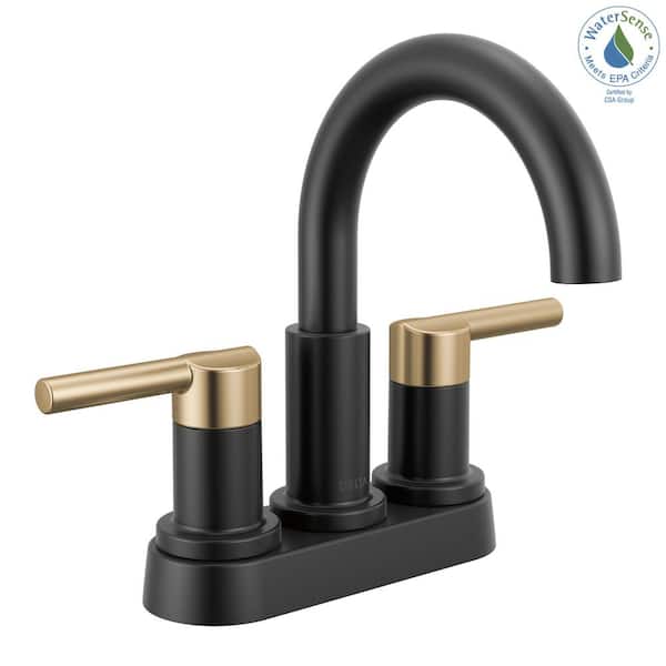 Delta Nicoli 4 in. Centerset Double Handle Bathroom Faucet in