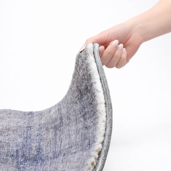 Dream Shag Premium Machine Washable Abstract ADS608 Navy 5 ft. x 7 ft. 6 in. Area Rug
