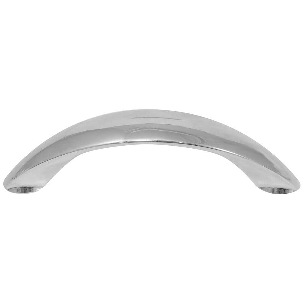Polished Nickel 3" Modern Bar Cabinet Pull