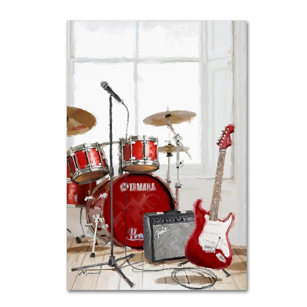 Trademark Fine Art 'Drums and Guitar' Canvas Art by The Macneil Studio
