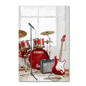 32 in. x 22 in. "Drums and Guitar" by The Macneil Studio Printed Canvas Wall Art
