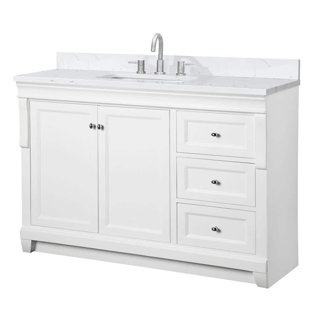Reviews for Home Decorators Collection Naples 49 in. Single Sink White
