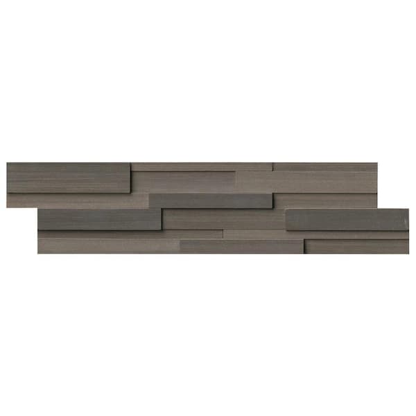 MSI Brown Wave 3D Ledger Panel 6 in. x 24 in. Honed Sandstone Stone Look Wall Tile (6 sq. ft./Case)