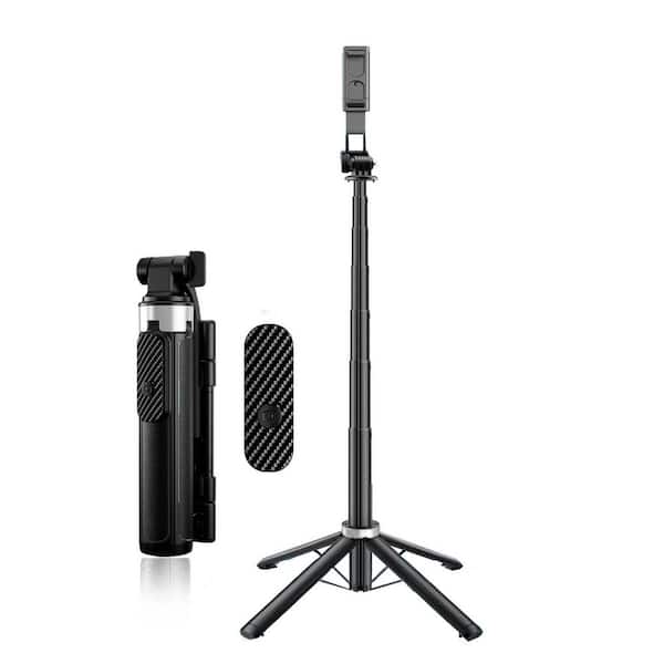OBJLGEV Selfie Stick Quadpod 39 in. Phone Stand Tripod with Wireless Remote for iPhone Compatible with All Phones Camera