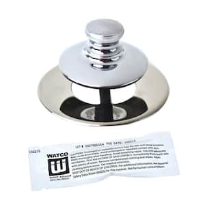 Universal NuFit Push Pull Bathtub Stopper, Non-Grid Strainer and Silicone, Chrome Plated