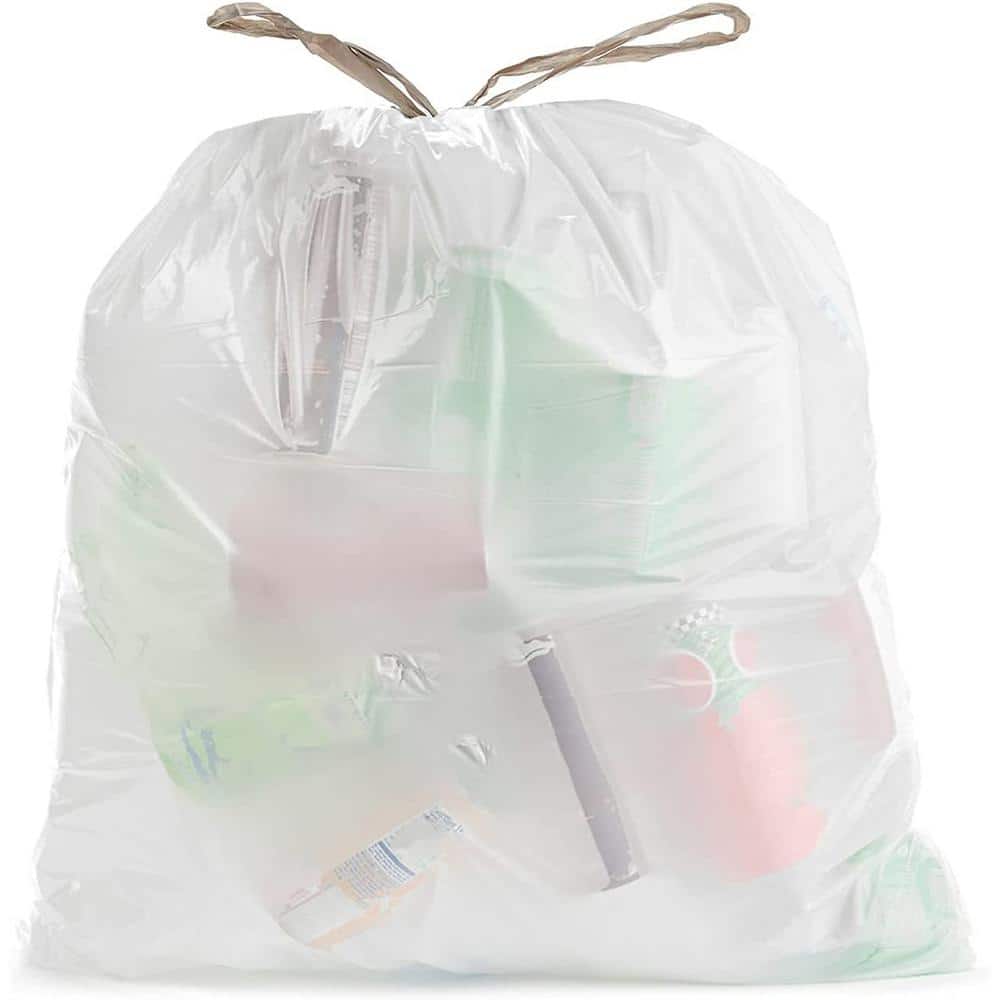 Hefty 13-Gallons Lemon White Polypropylene Kitchen Drawstring Trash Bag (100-Count) | E88610