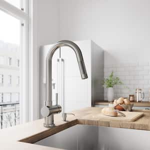 Gramercy Single Handle Pull-Down Spout Kitchen Faucet in Stainless Steel