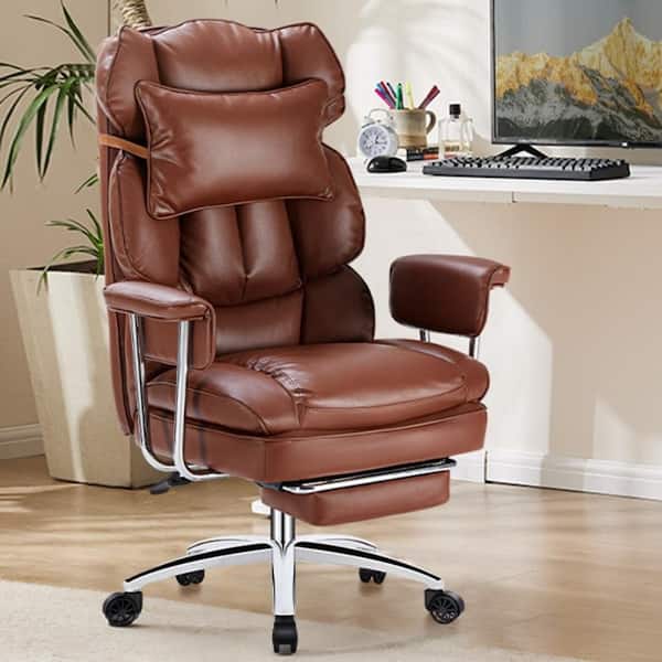 WONDER COMFORT Big Tall PU Leather Reclining High Back Executive