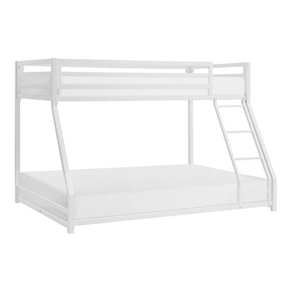 Lazzara Alouette White Finish Twin/Full Metal Bunk Bed