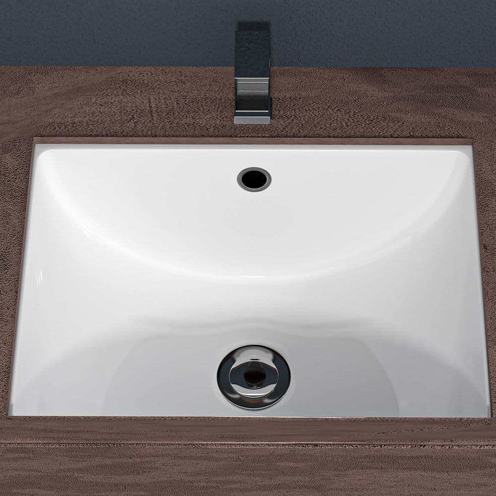 20.25 in. x 15 in. Undermount Rectangular Bathroom Sink with Overflow in White Ceramic price history on PriceWatchPro