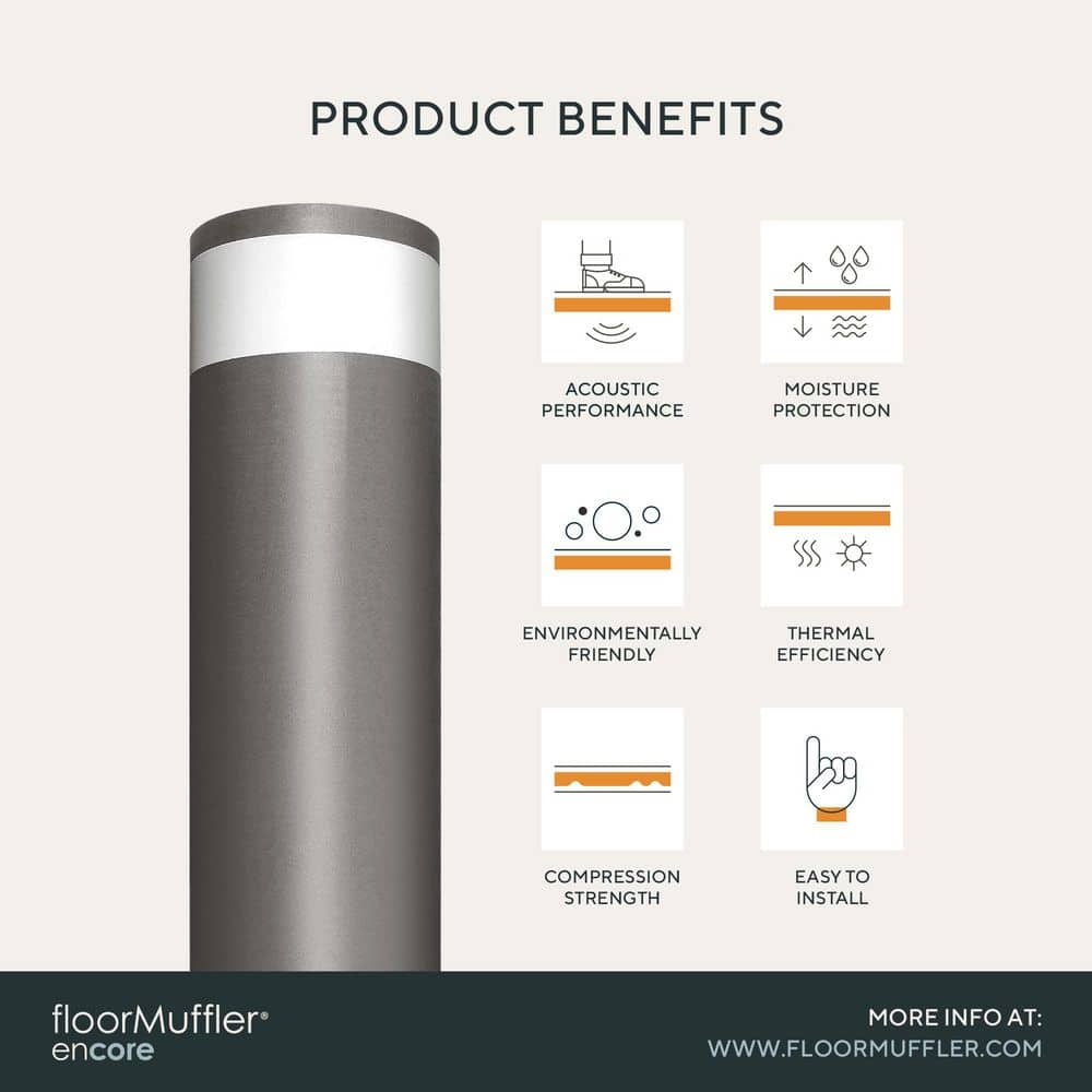 100 Sq. Ft. Gray Polypropylene Foam Underlayment Roll