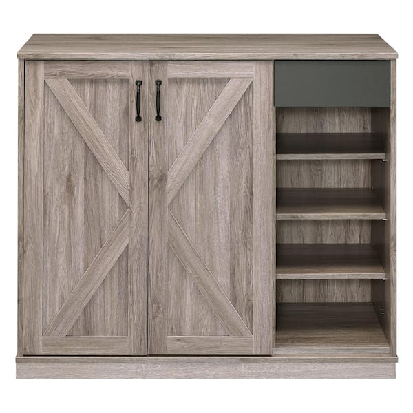 Rustic Distressed Grey Shoe Cabinet – ATL (All The Luxury) Furniture