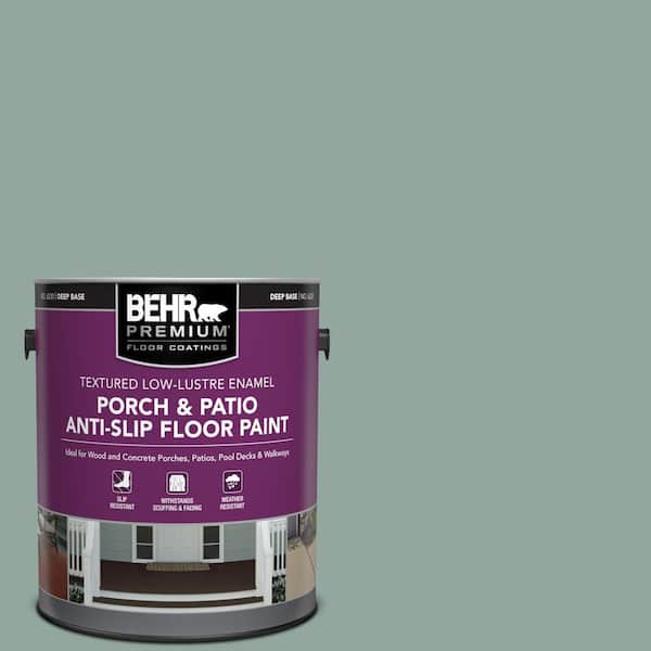 1 gal. #PPU12-05 Lotus Leaf Textured Low-Lustre Enamel Interior/Exterior Porch and Patio Anti-Slip Floor Paint