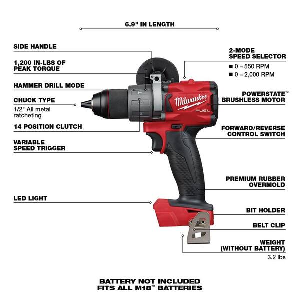 M18 FUEL Hammer Drill/Driver 