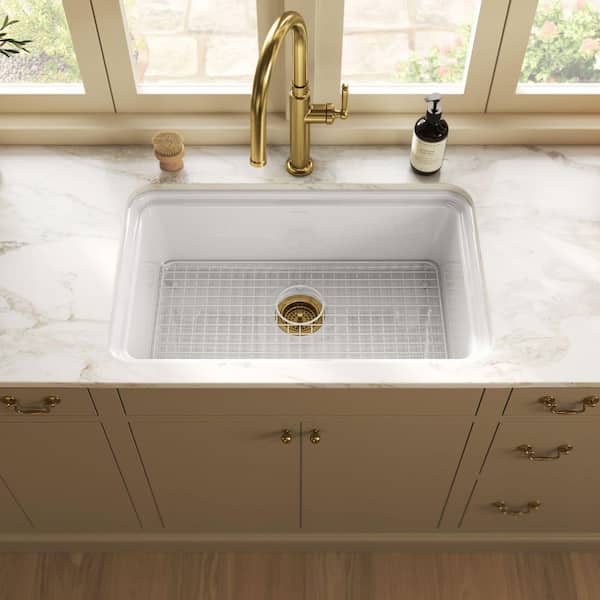 Audrine by Studio McGee 30 in. Undermount Single Bowl Fireclay Kitchen Sink In White
