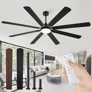 HINNIXY 80 in. Indoor Black 3-Colors LED 6-Speed Industrial