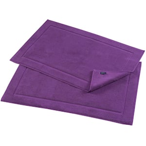 Purple 21 x 34 in. 100% Cotton Rectangle 2 Piece Absorbent and Machine Washable Set