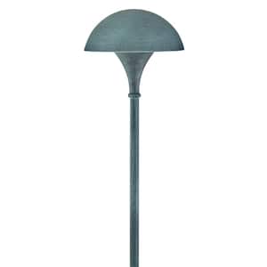 Mushroom 1-Light Green Aluminum Weather Resistant Post Light with No Bulbs Included