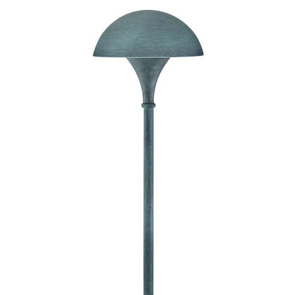 HINKLEY - Mushroom 1-Light Green Aluminum Weather Resistant Post Light with No Bulbs Included