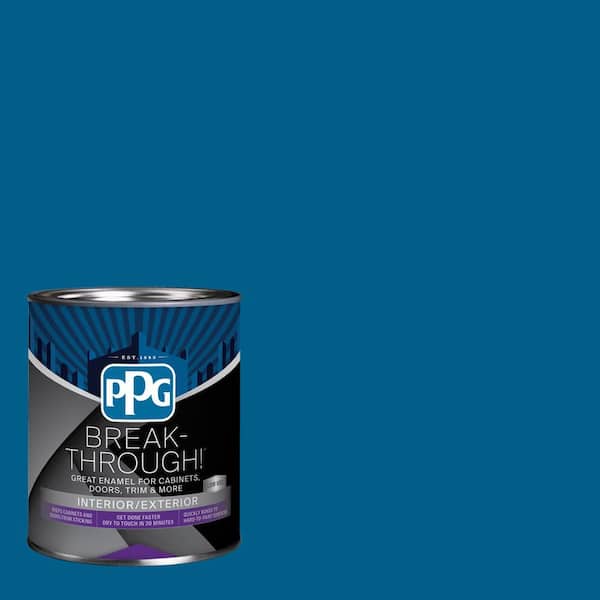 1 qt. PPG1157-7 Blue Flame Semi-Gloss Door, Trim & Cabinet Paint
