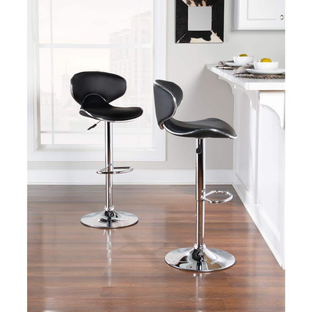 adjustable chrome bar stools