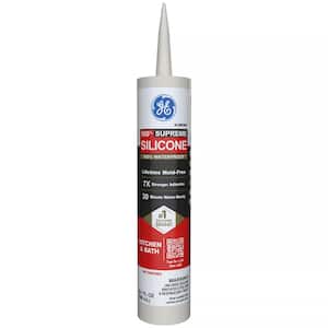 Supreme Silicone Caulk 10.1 oz Kitchen and Bath Sealant Almond