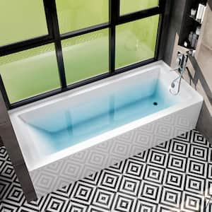 Nova 60 in. Right Drain Rectangular Alcove Bathtub in White