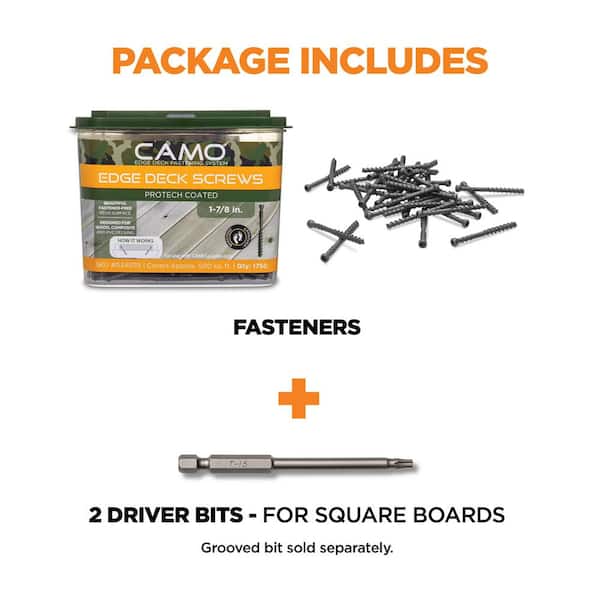 CAMO 1-⅞ in. Exterior Coated Trimhead Hidden Edge Deck Screw (1750-Count)